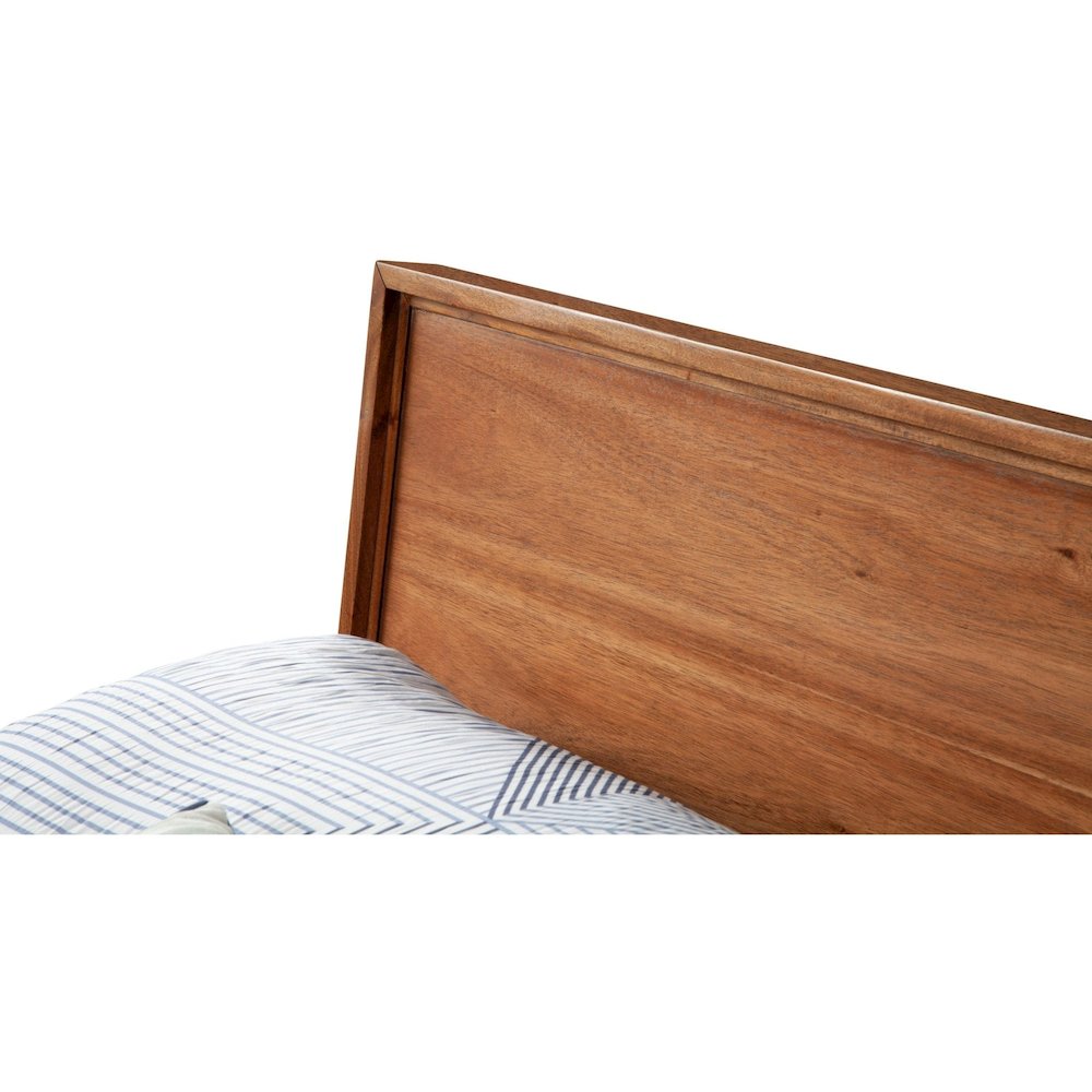 Modern Contemporary Nova Queen Platform Bed, Honey Maple. Picture 4