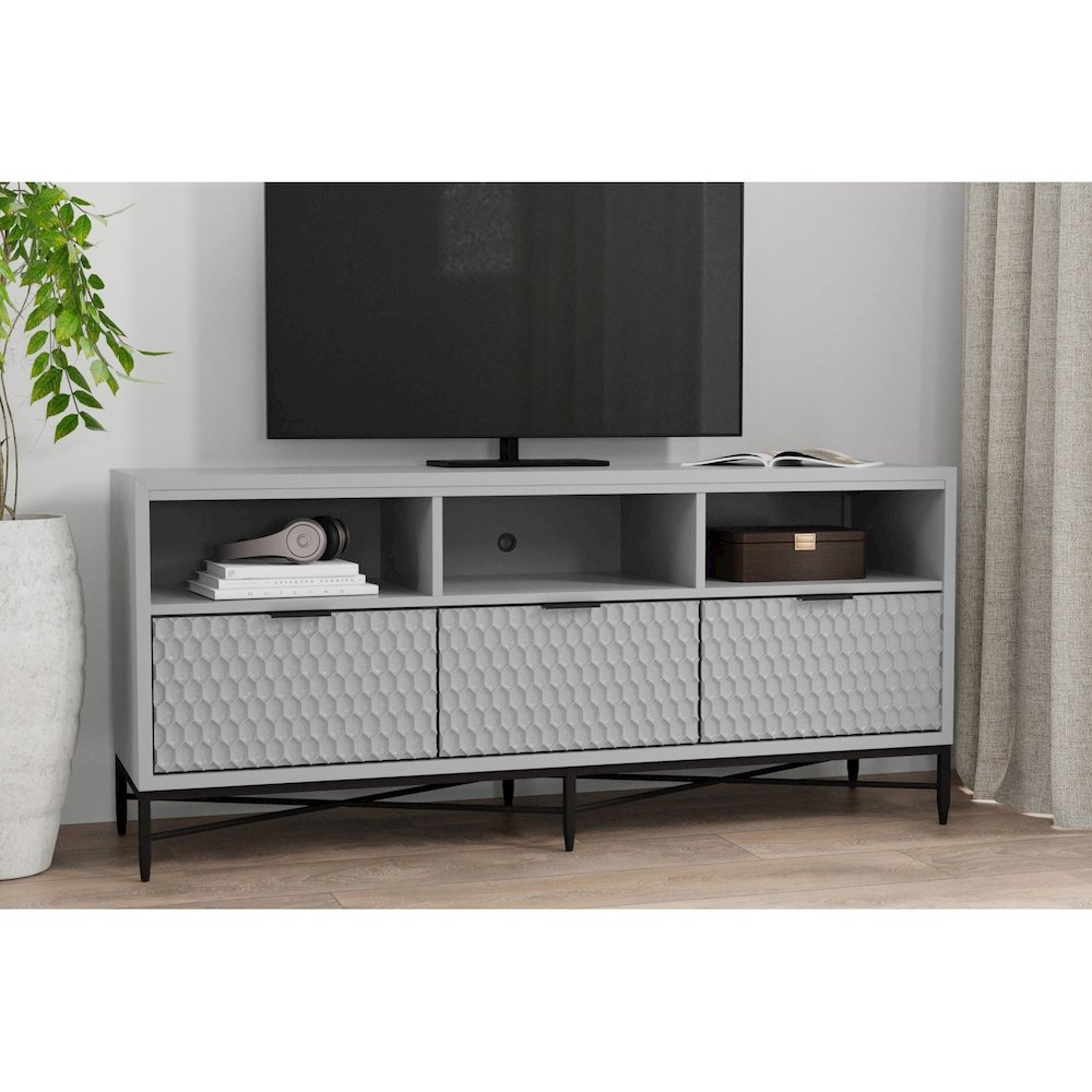 Contemporary Milo TV Console (Sky Gray). Picture 2