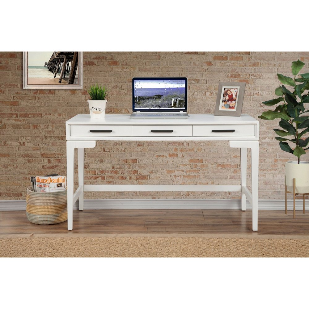 Modern Contemporary Nova Large Desk, Chalk White. Picture 2