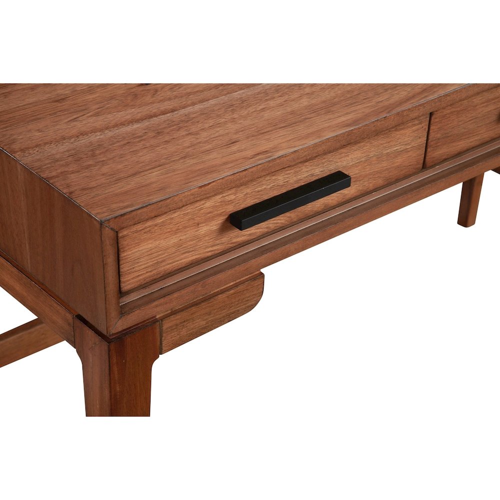 Modern Contemporary Nova Large Desk, Honey Maple. Picture 4