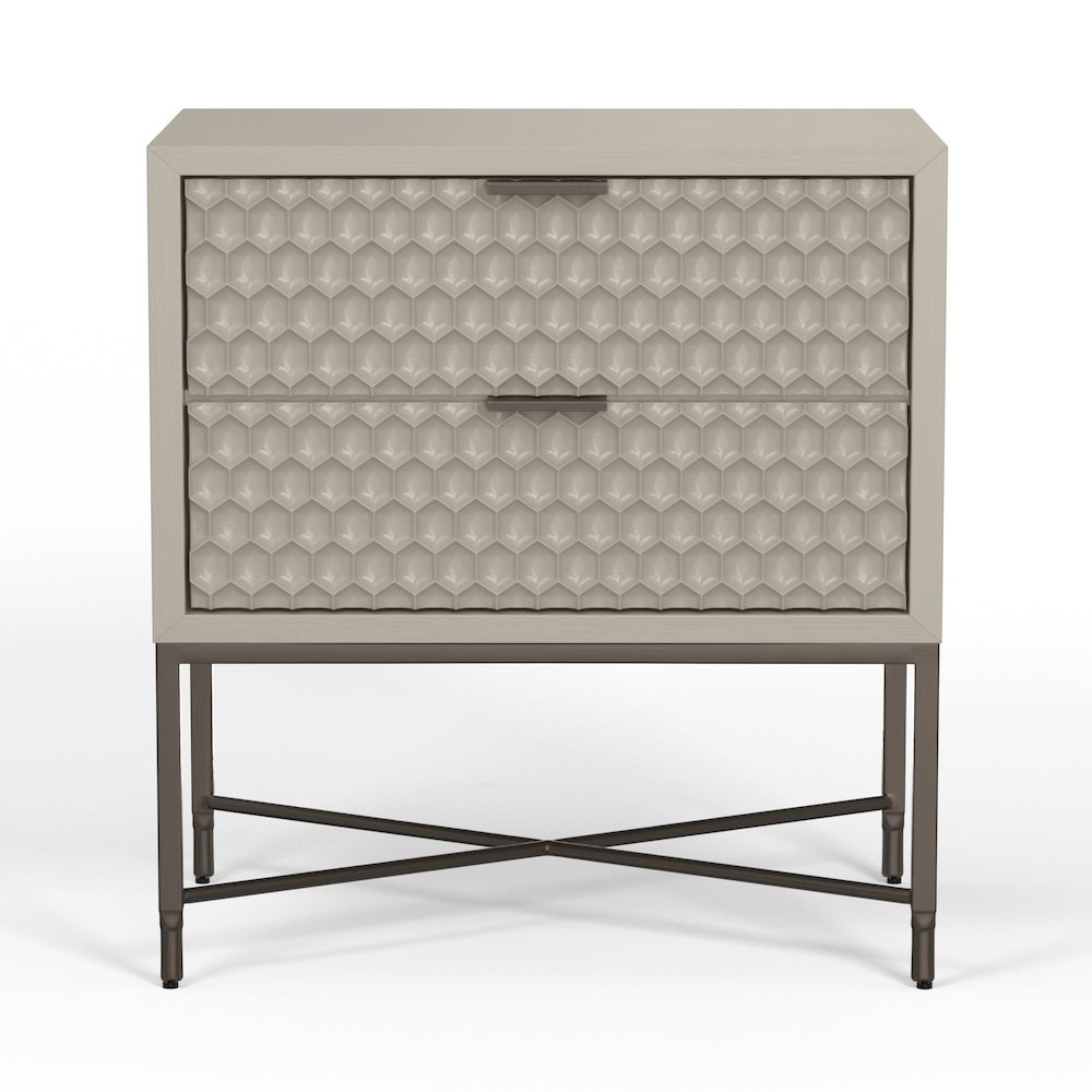 Contemporary Milo Nightstand (Cement Gray). Picture 1