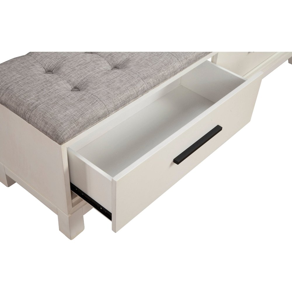 Modern Contemporary Nova Bench, Chalk White. Picture 5