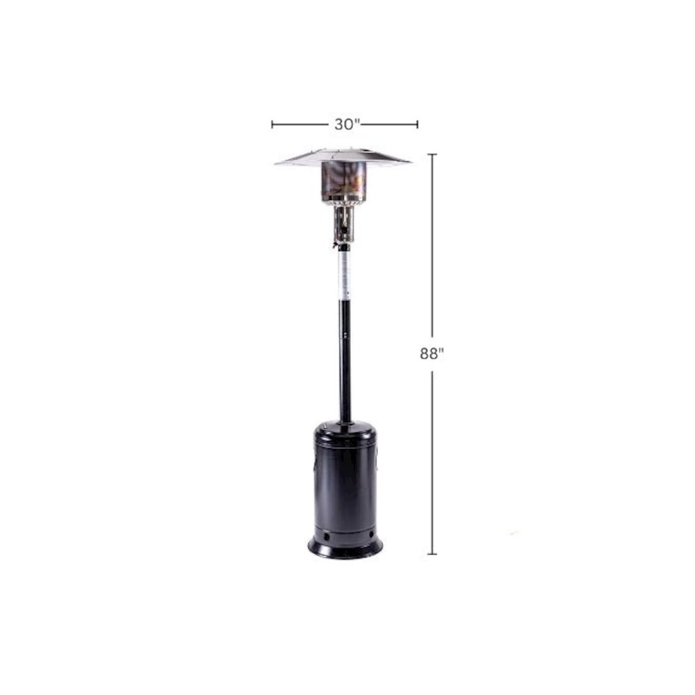 Solara Standing Patio Heater, Hammered Black. Picture 8