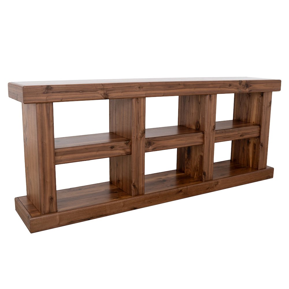 Rustic Modern Sequoia 80" Console Table, Walnut. Picture 1