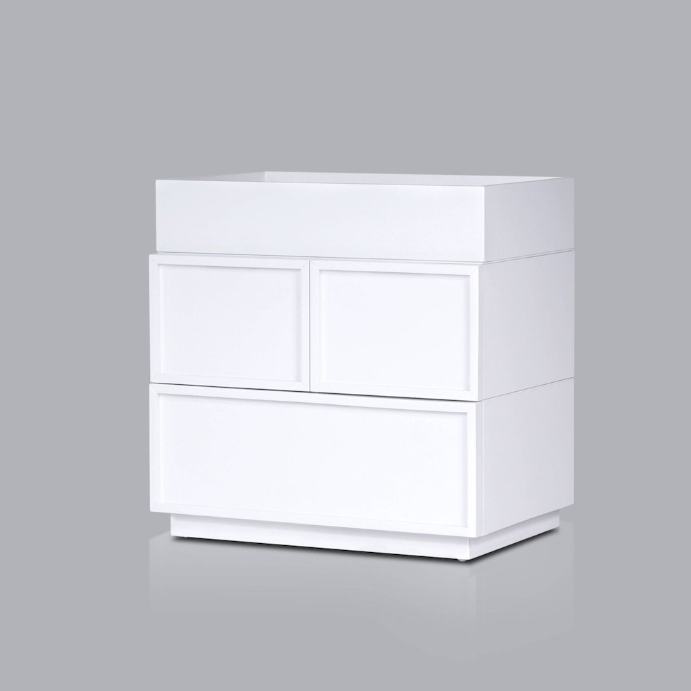 Transitional Luca Nightstand, White. Picture 3