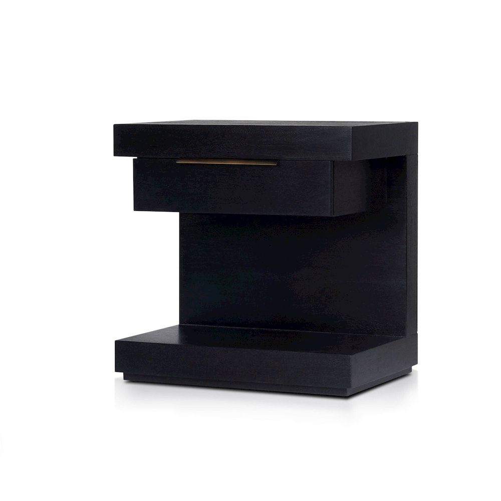 Contemporary Xavier Nightstand, Black. Picture 3