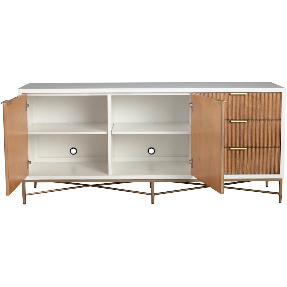 Contemporary Larsen TV Console, White. Picture 8