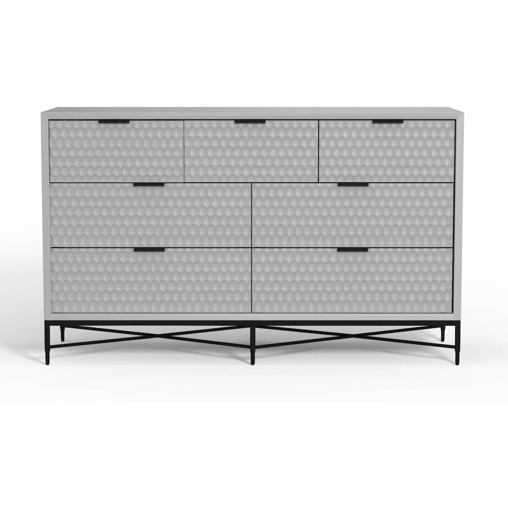 7-Drawer Dresser in Light Slate Gray. Picture 1