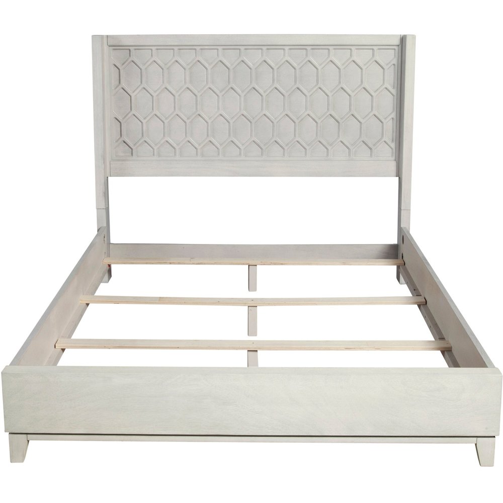 Transitional Denver Queen Panel Bed, Gray. Picture 11
