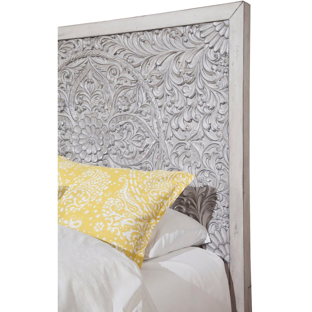 Traditional Aria Cal King / Eastern King Headboard, Gray. Picture 3