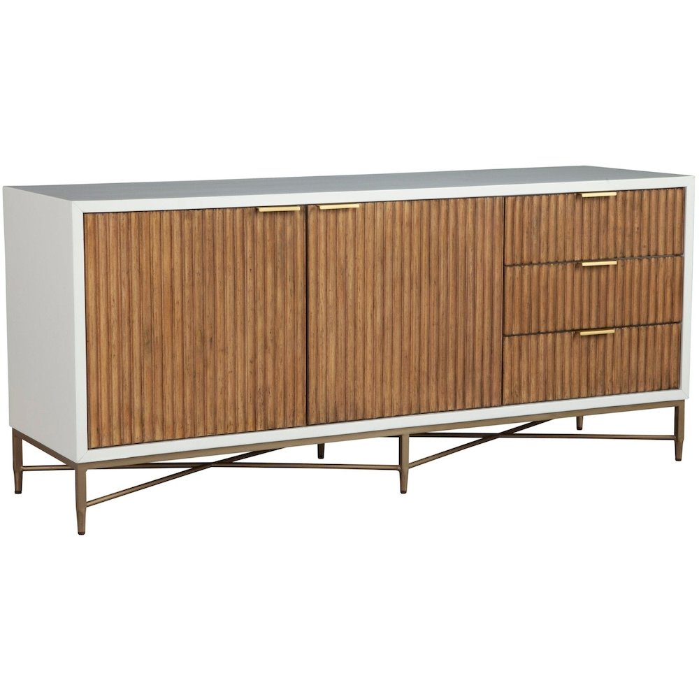 Contemporary Larsen TV Console, White. Picture 1
