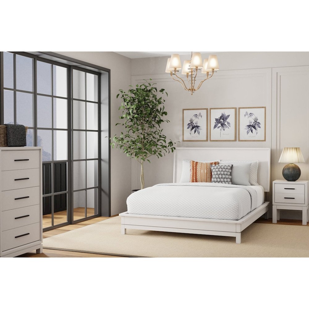 Modern Contemporary Nova Standard King Platform Bed, Honey Maple. Picture 2