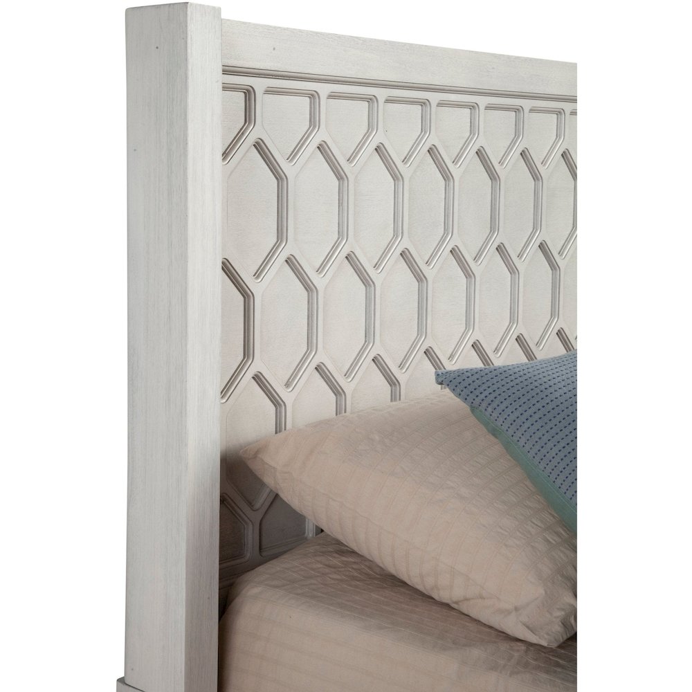 Transitional Denver Standard King Panel Bed, Gray. Picture 8