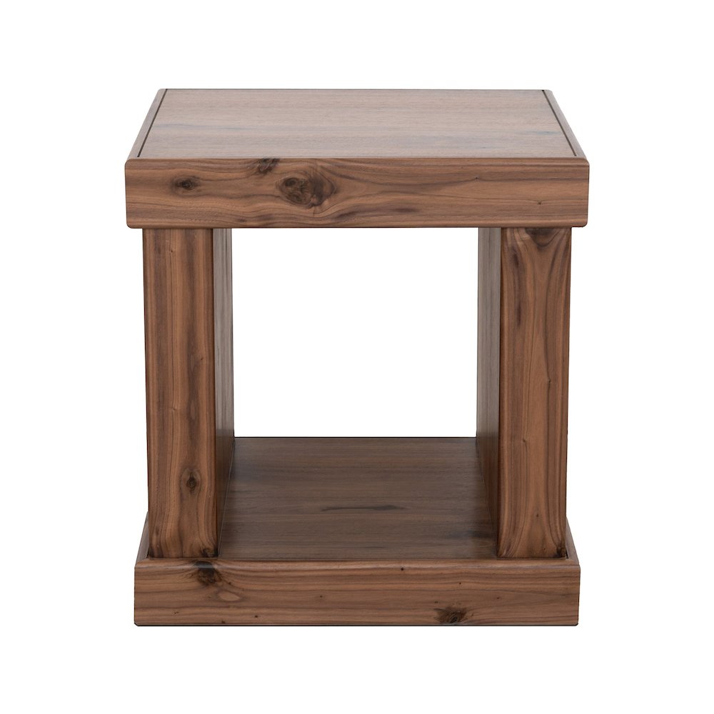 Rustic Modern Sequoia End Table, Walnut. Picture 1