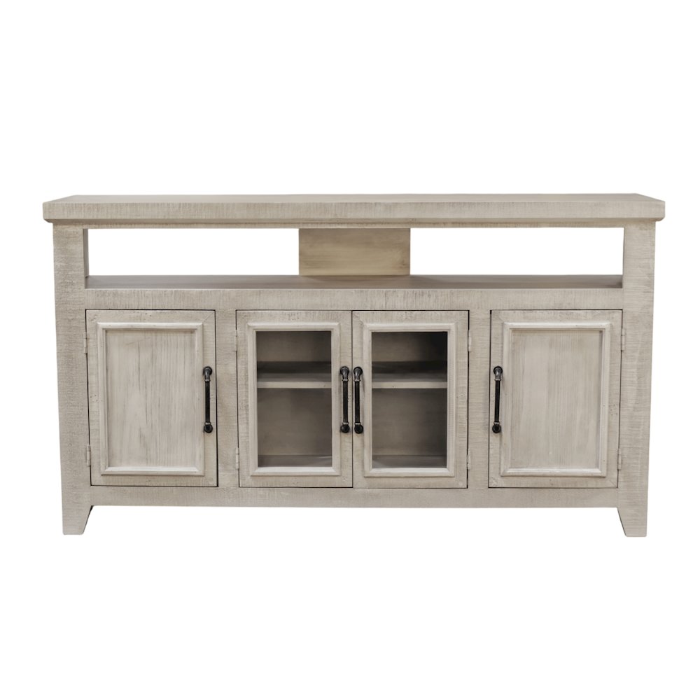 Willow Creek 60" TV Console, White Wash. Picture 3
