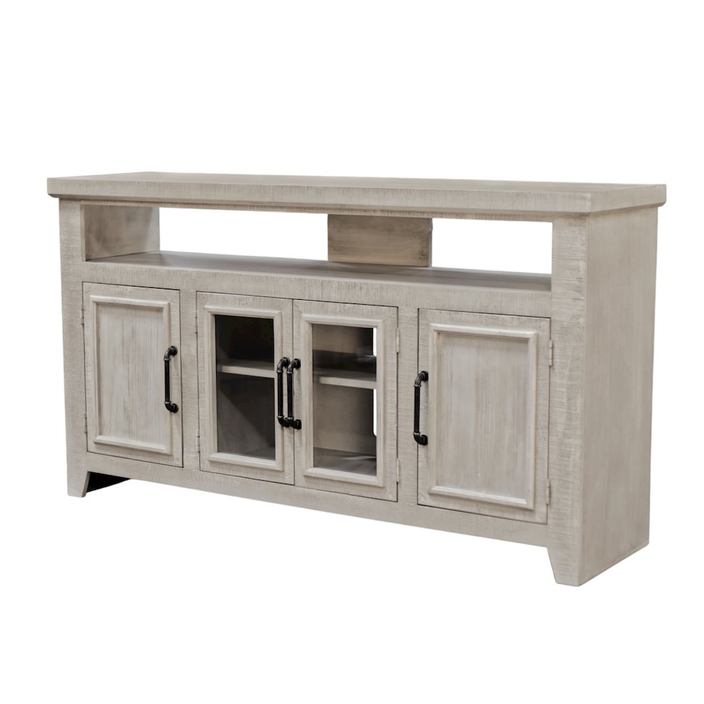 Willow Creek 60" TV Console, White Wash. Picture 1
