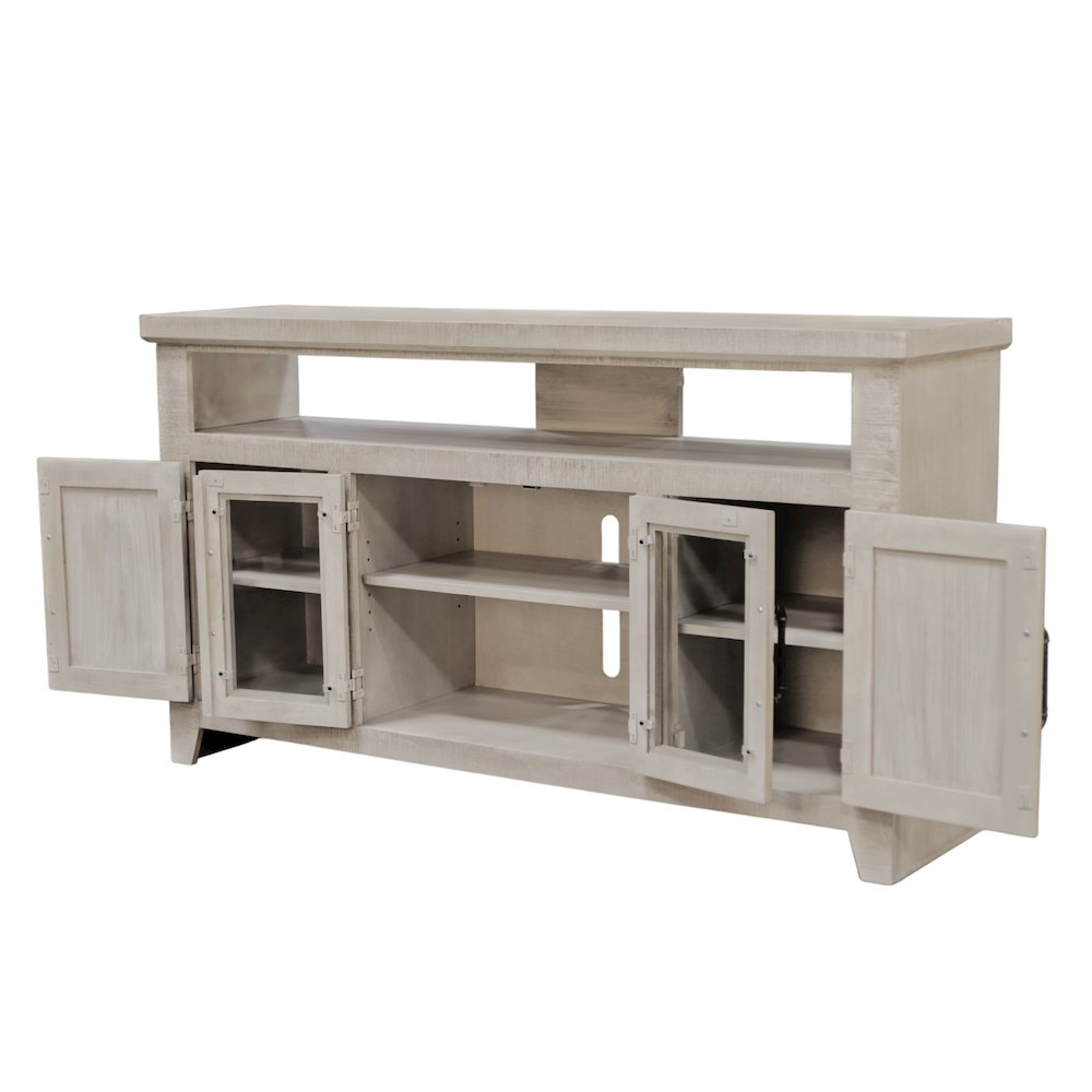 Willow Creek 60" TV Console, White Wash. Picture 7
