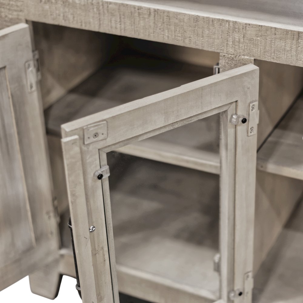 Willow Creek 60" TV Console, White Wash. Picture 12