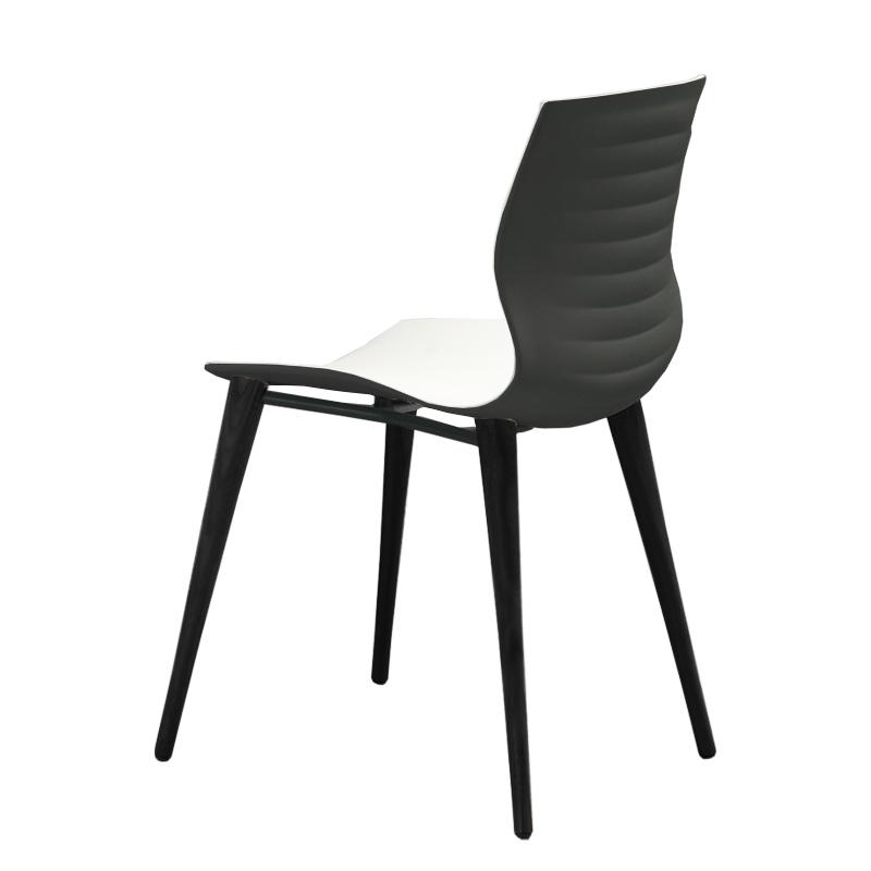 Evalyn Chair WHITE seat  with ANTHRACITE legs. Picture 2