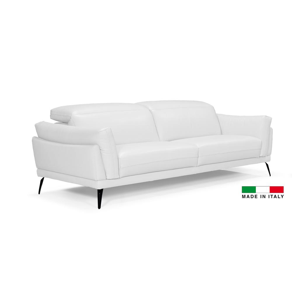 COLLECTION ALLEGRO Full Grain Italian Leather, White. Picture 1