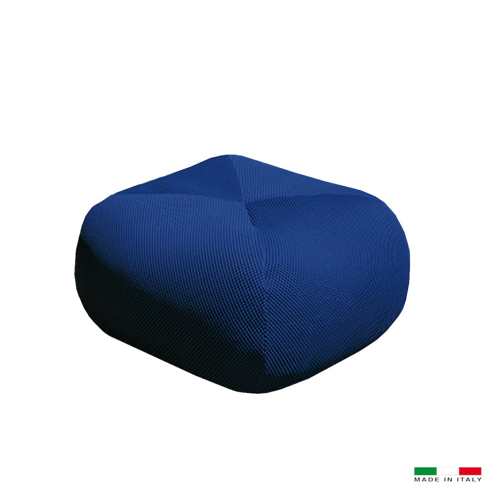 Bosa Blue Ottoman No Back. Picture 1