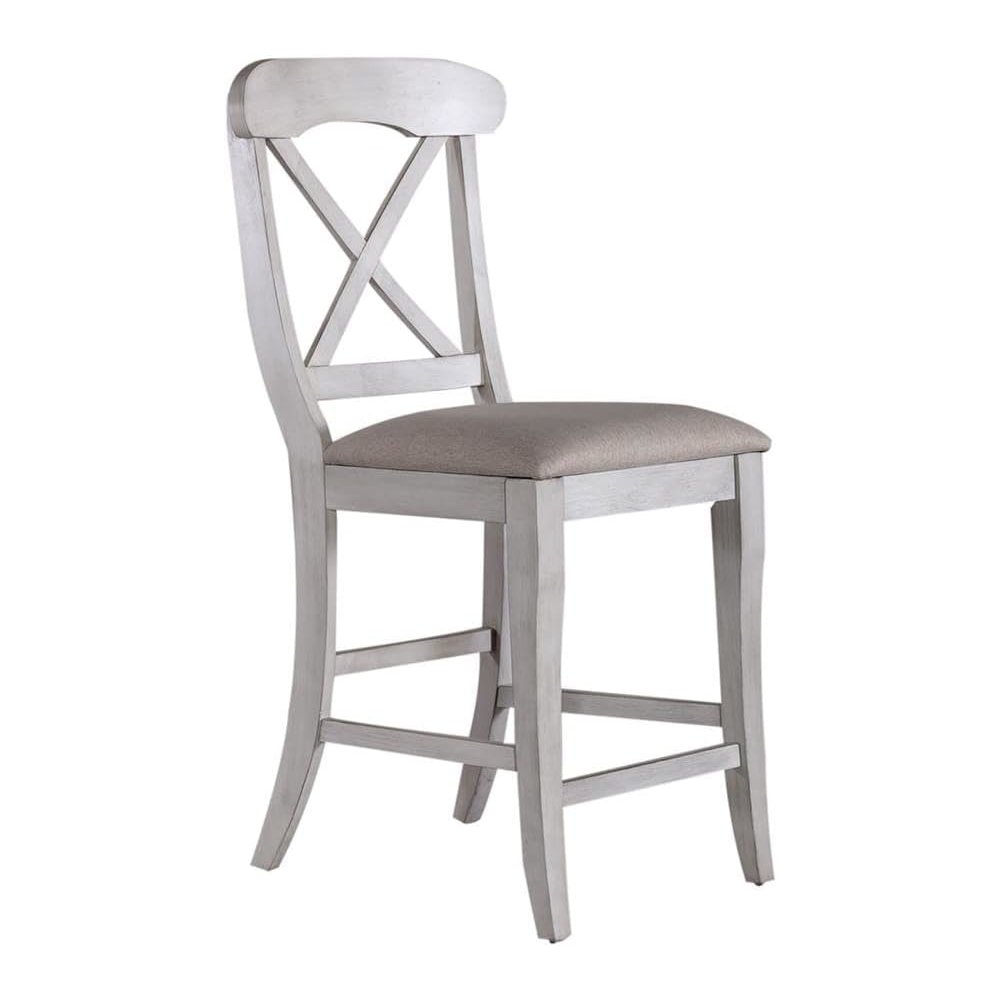 Uph X Back Counter Chair (RTA) - Set of 2 in Rubberwood Solids w/ Pine Veneers. Picture 4