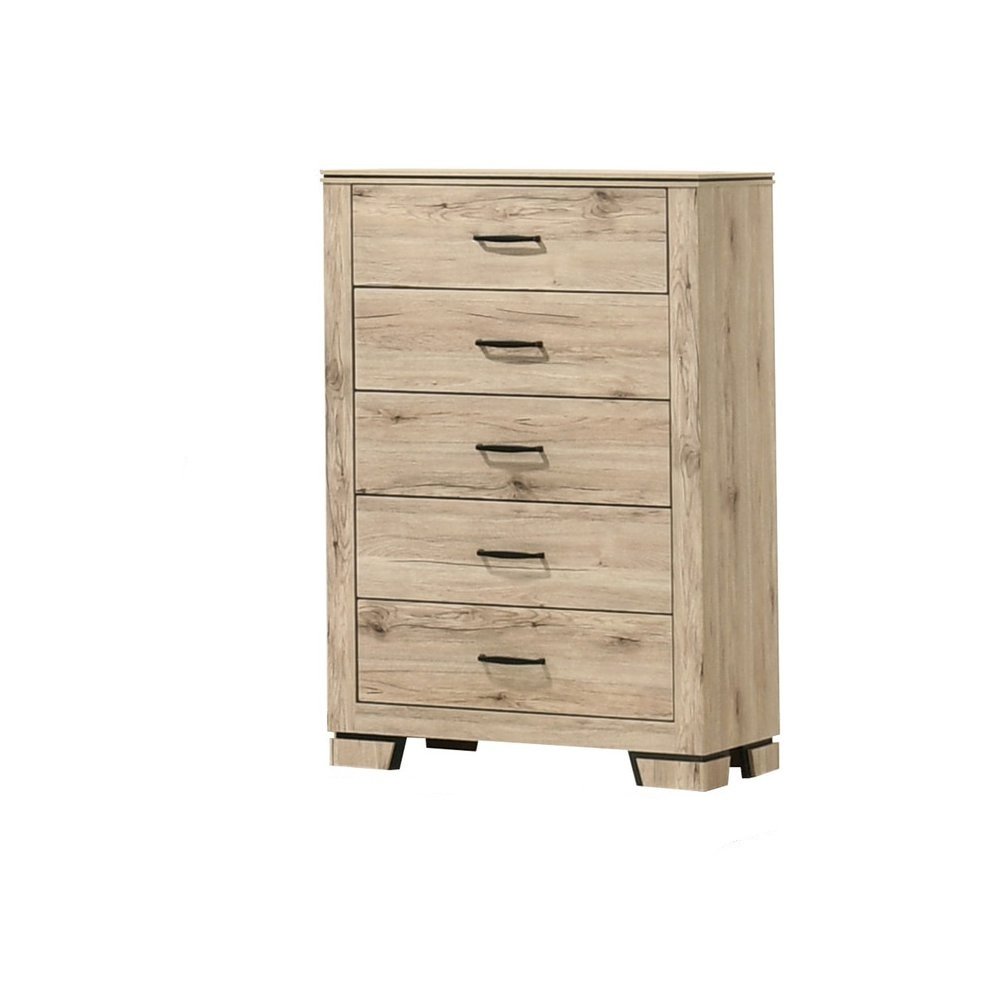 Light Oak 5-Drawers Chest. Picture 1