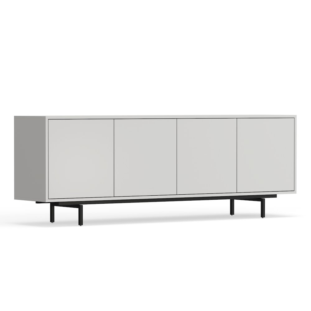 Graysen White Laminate 4 Door TV Console. Picture 5
