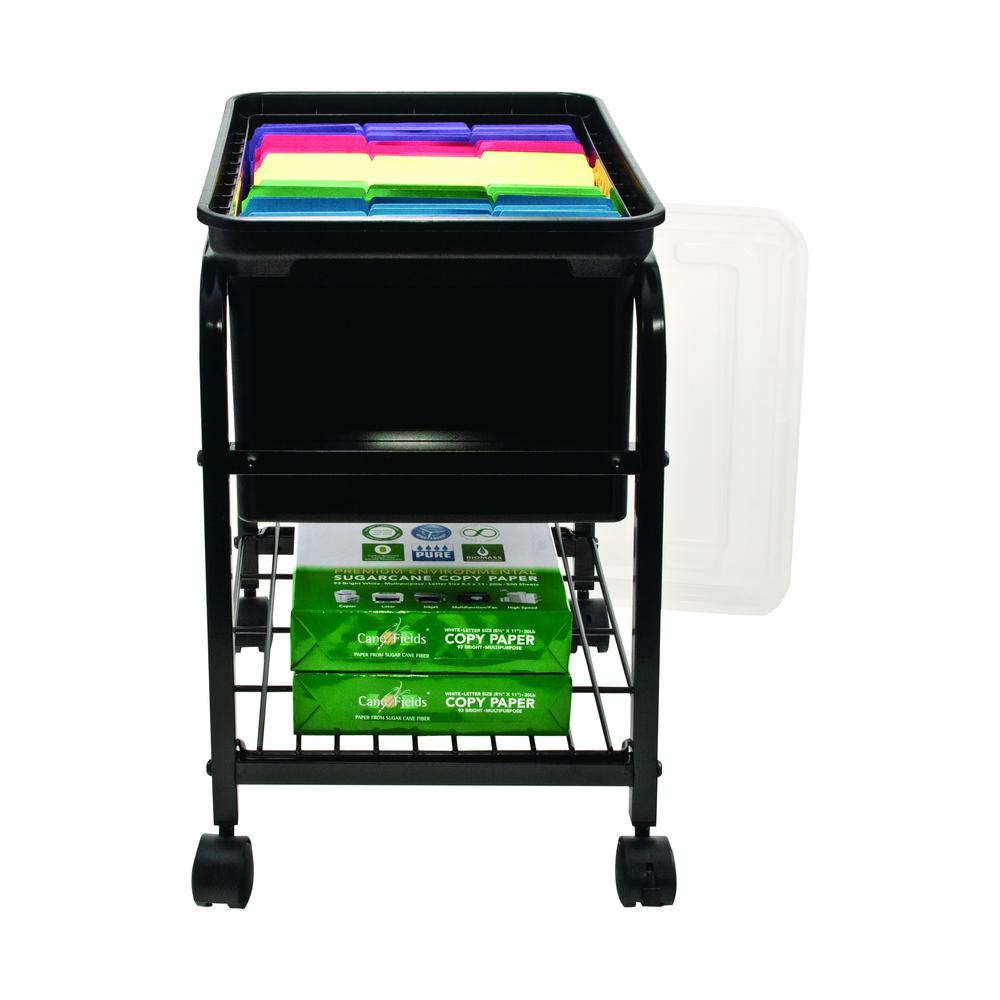 Metal Rolling Hanging-File Cart. Picture 1