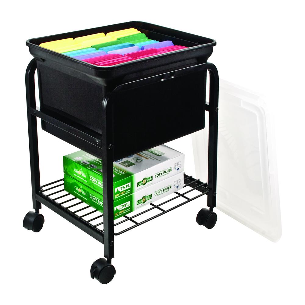 Metal Rolling Hanging-File Cart. Picture 3