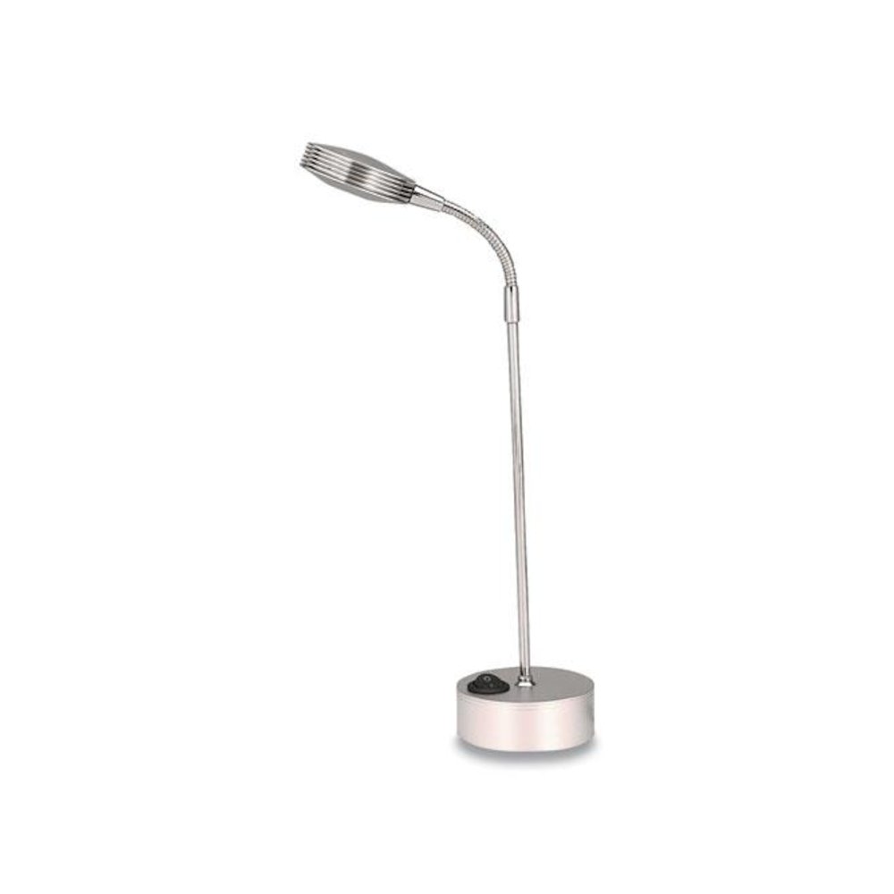 LED Task Lamp with Gooseneck Arm, 11.4" to 16" High, Silver. Picture 1