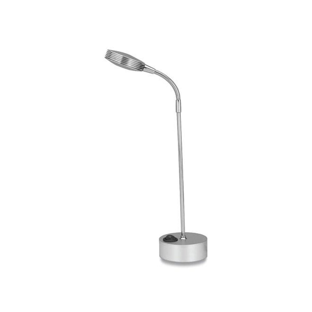 LED Task Lamp with Gooseneck Arm, 11.4" to 16" High, Silver. Picture 2