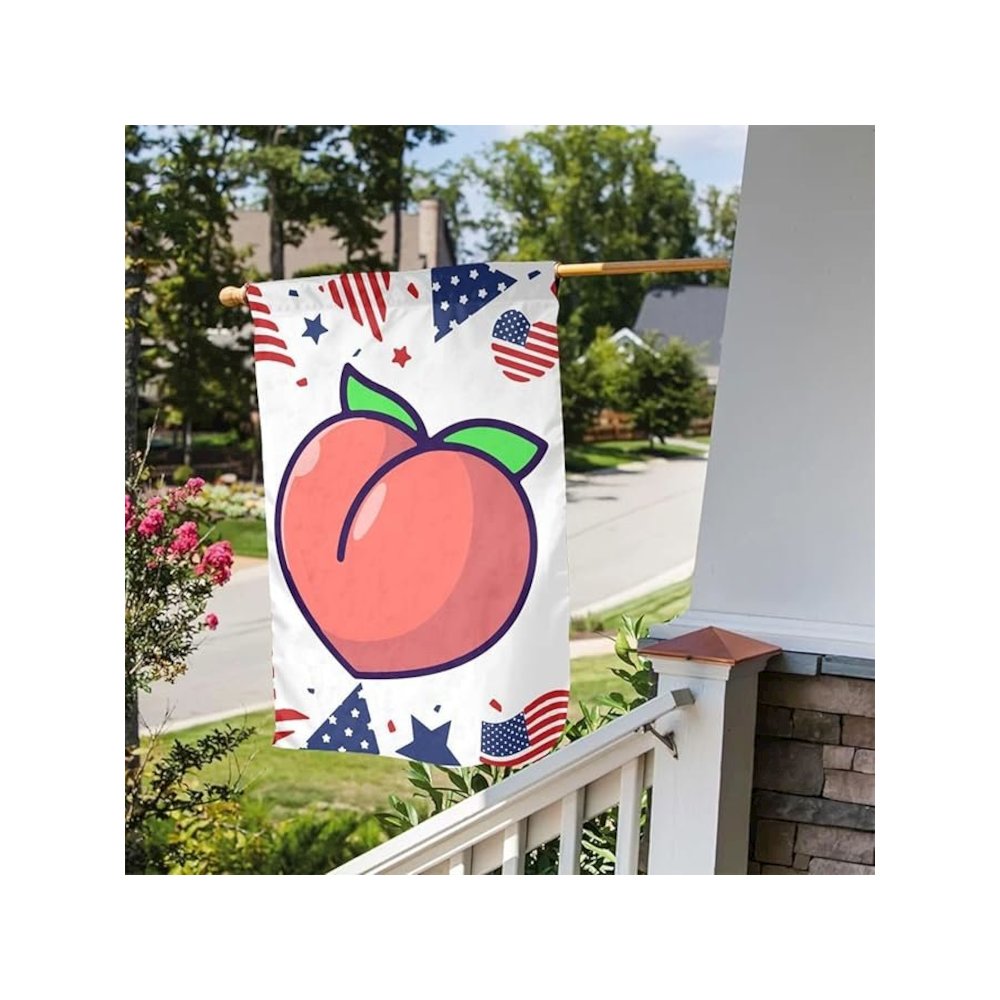 Peach Floral Flag 12.5x18. Picture 2