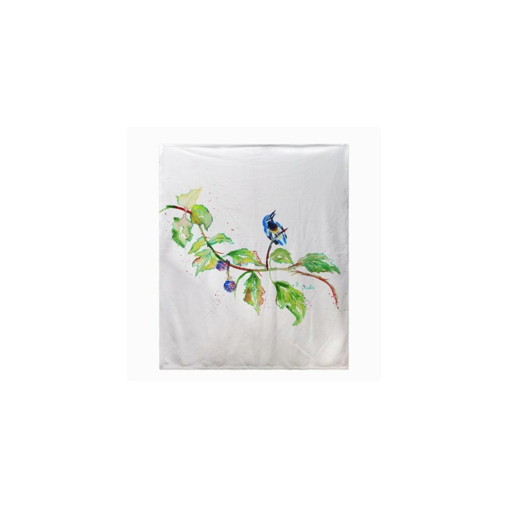 Bird & Blackberries Throw. Picture 2