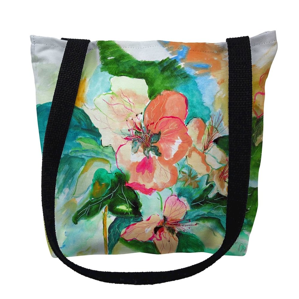 Apple Blossoms Small Tote Bag 13x13. Picture 1