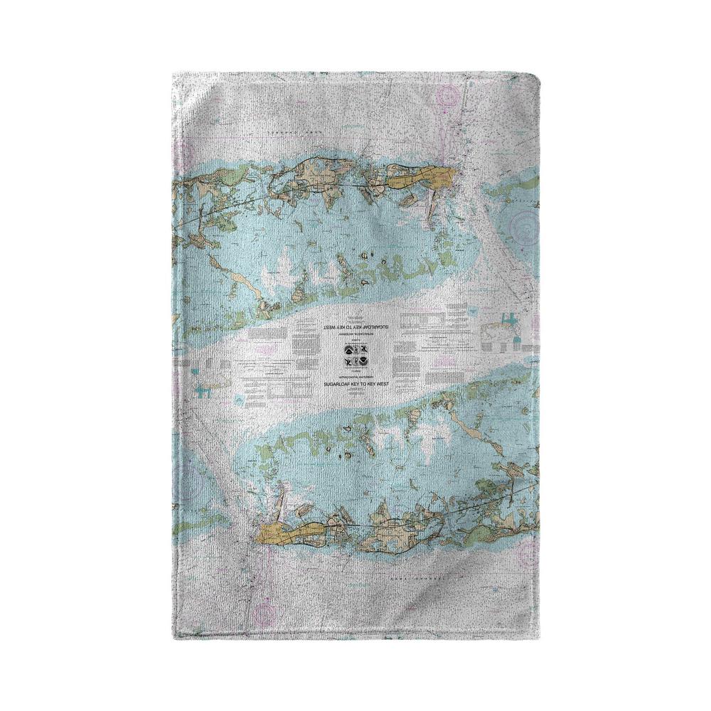 Blue Sand Dollar - Script Kitchen Towel. Picture 1