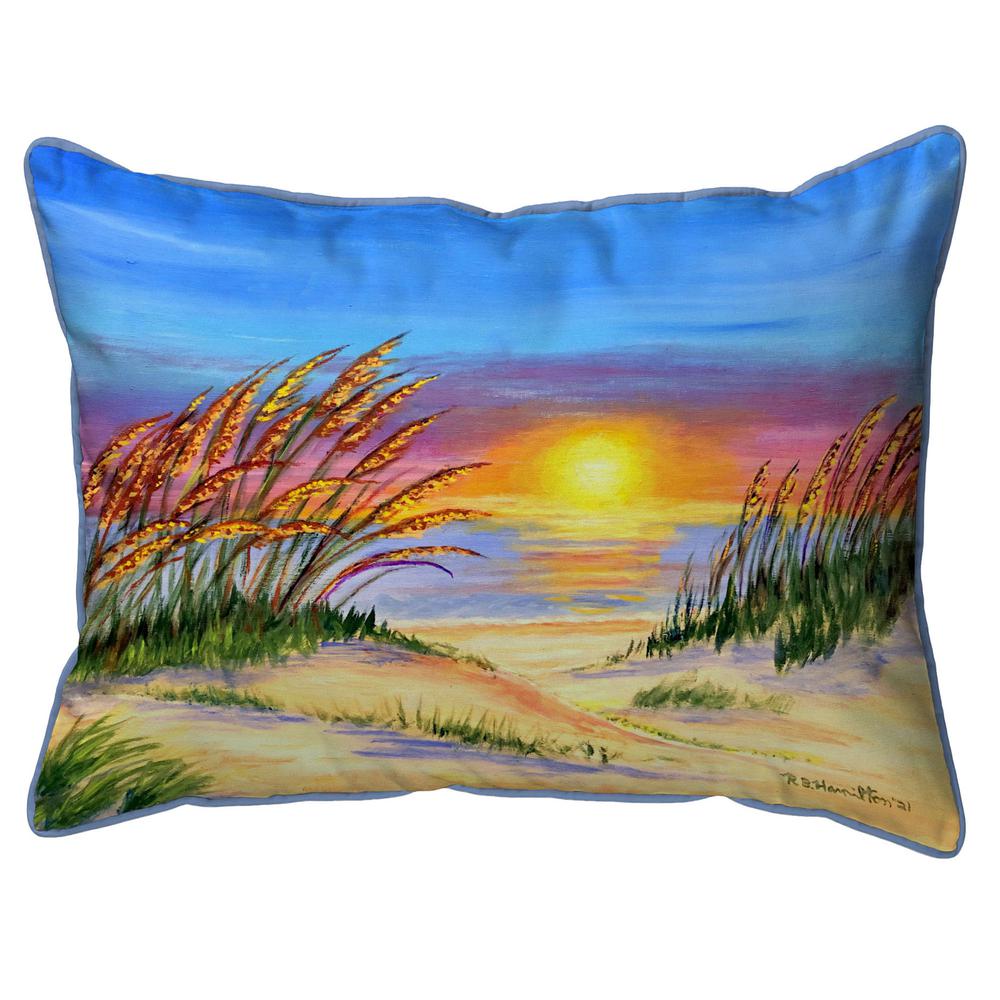 Sea Oates Sunrise Small Indoor/Outdoor Pillow 11x14. Picture 1