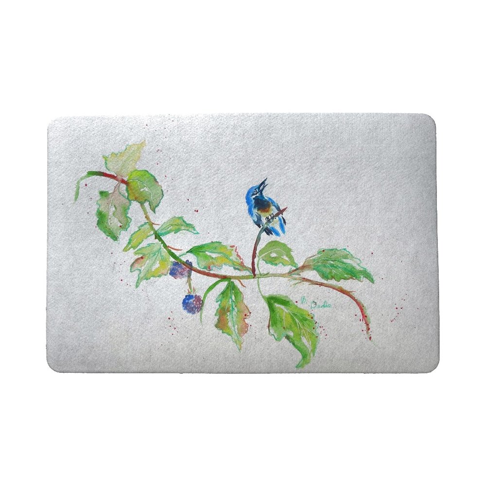 Bird & Blackberries Door Mat 18"x26". Picture 1