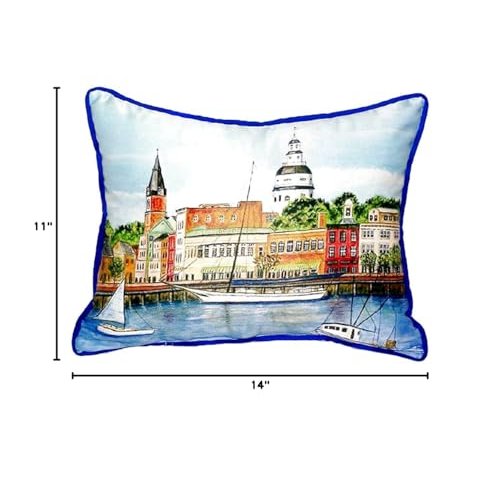 Annapolis City Dock Small Indoor/Outdoor Pillow 11x14. Picture 3