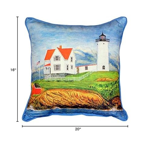 Nubble Lighthouse Large Indoor/Outdoor Pillow 16x20. Picture 4