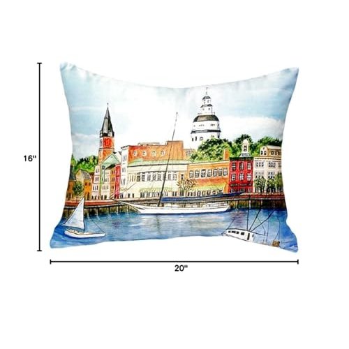 Annapolis City Dock No Cord Pillow 16x20. Picture 4