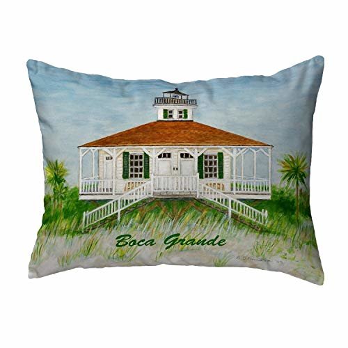 Boca Grande Lighthouse Small No-Cord Pillow  11x14. Picture 2