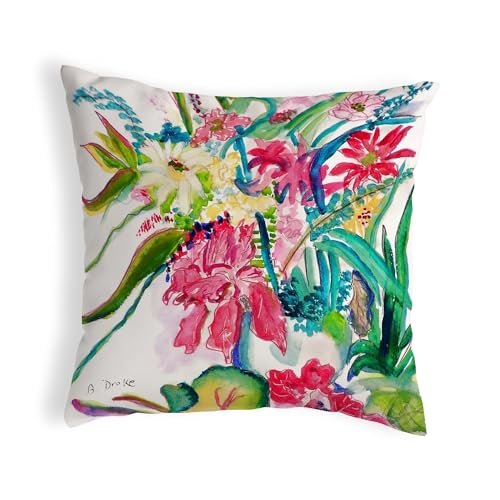 Multi Florals Small No-Cord Pillow 12x12. Picture 2