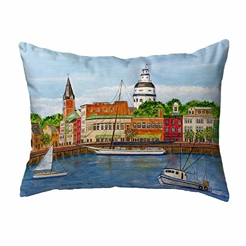 Annapolis City Dock Small No-Cord Pillow 11x14. Picture 2