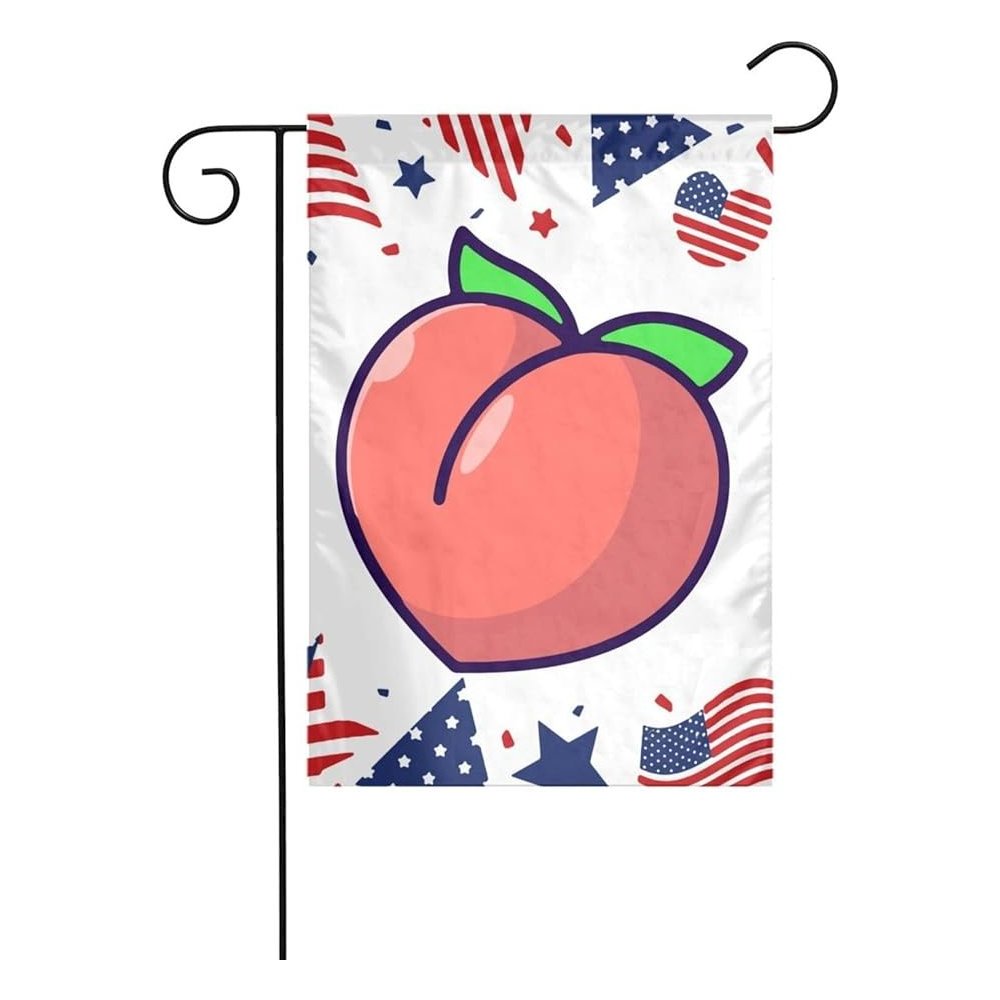 Peach Floral Flag 12.5x18. Picture 3