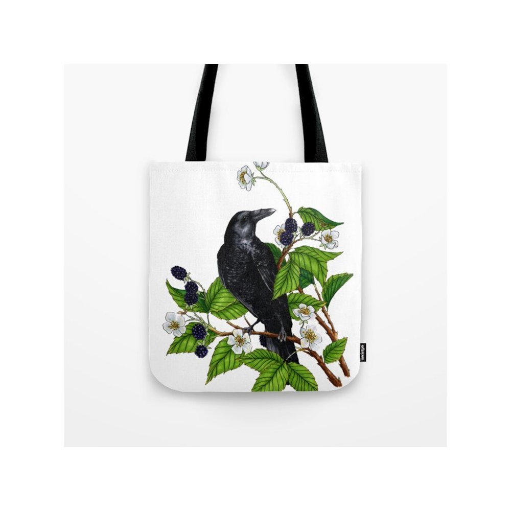 Bird & Blackberries Pouch 8.5x6. Picture 1