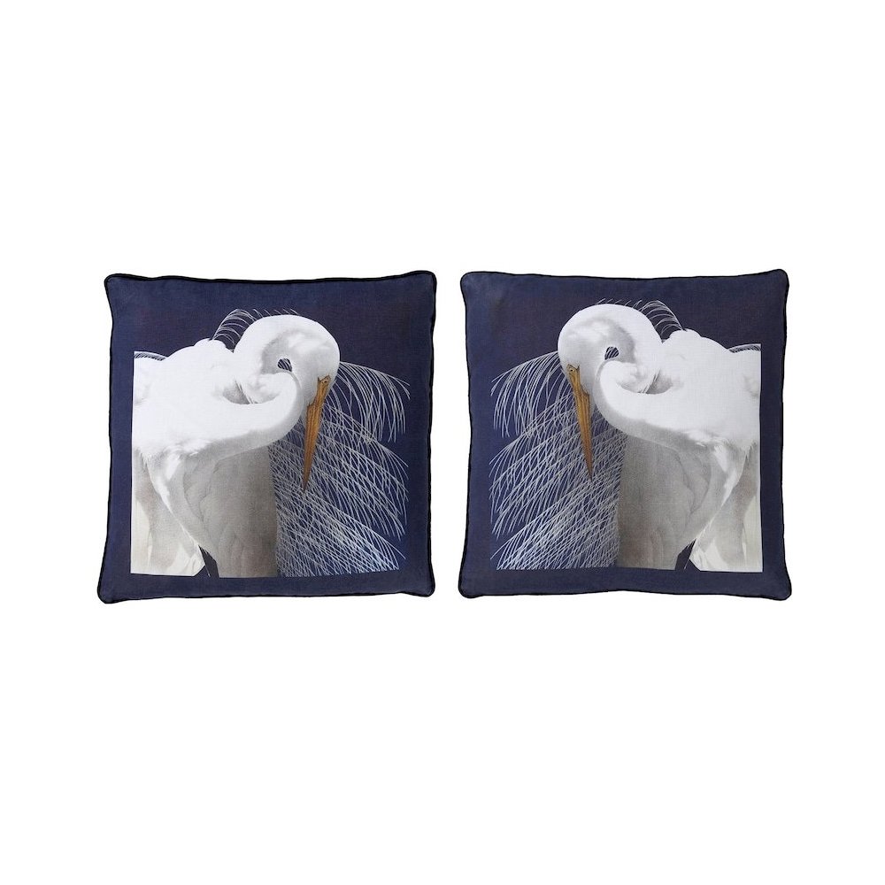 Palette Snowy Egret Extra Large Zippered Pillow Cover Only (No Insert) 20x24. Picture 1