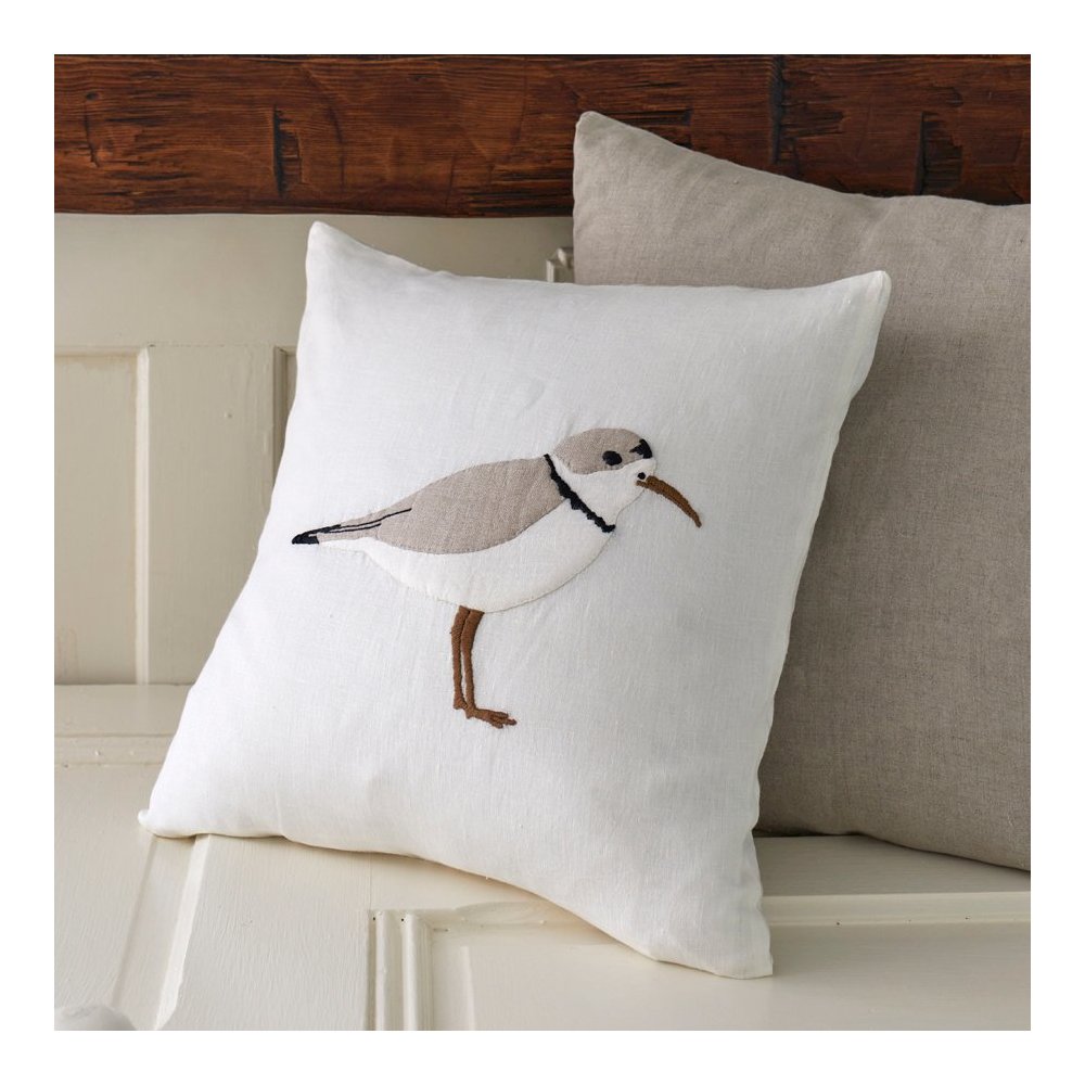 Lone Sandpiper Extra Large Zippered Pillow Cover Only (No Insert) 20x24. Picture 1