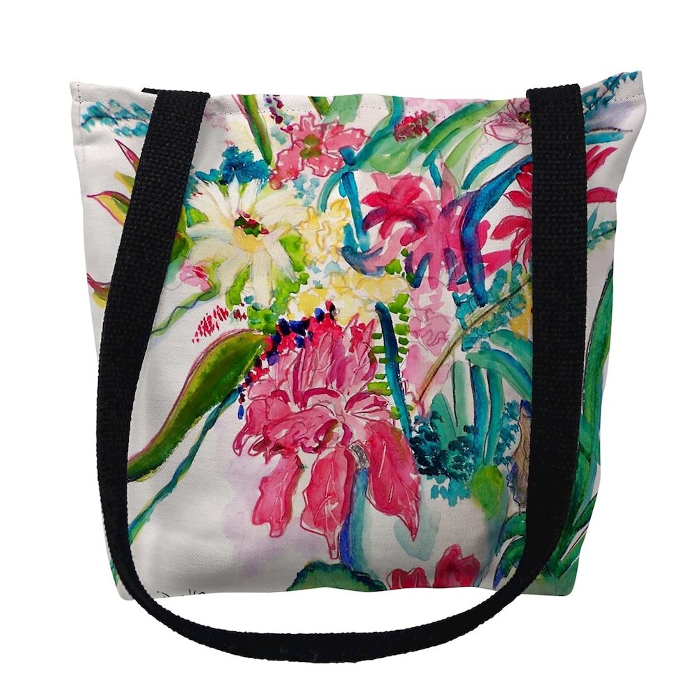 Multi Florals Large Tote Bag 18x18. Picture 1