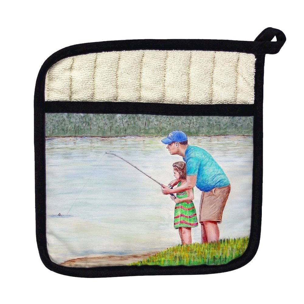 Learning to Fish Pot Holder. Picture 1